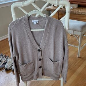 Women's Taupe Cardigan Sweater